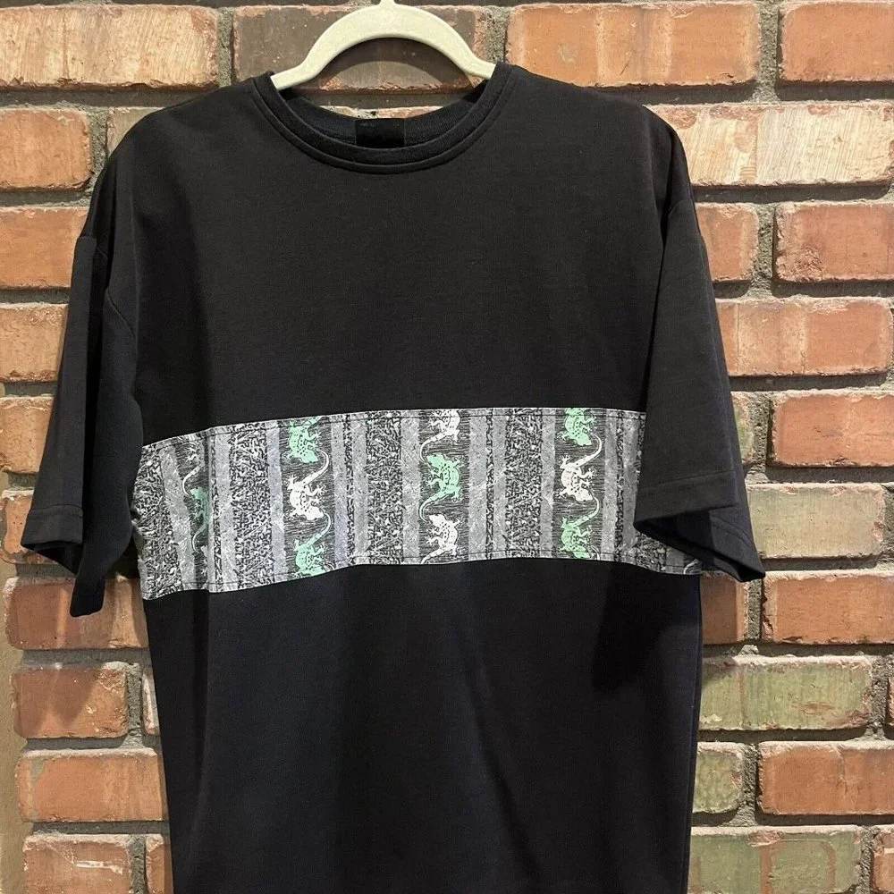 Vintage 90’s Reebesse Sportswear Gecko Shirt Beach Large - Picture 1 of 8